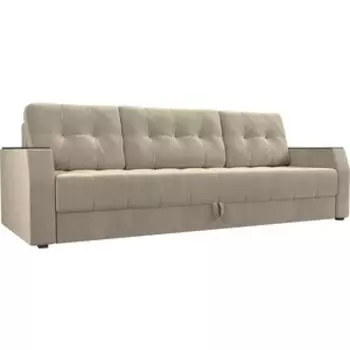Диван-еврокнижка АртМебель Атлант БС микровельвет бежевый