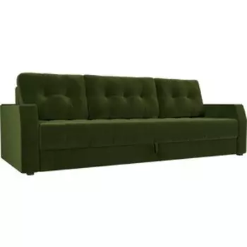 Диван-еврокнижка АртМебель Атлант БС микровельвет зеленый