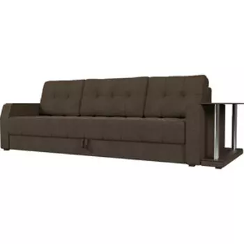 Диван-еврокнижка АртМебель Атлант рогожка коричневый стол с правой стороны