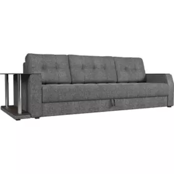 Диван-еврокнижка АртМебель Атлант рогожка серый стол с левой стороны