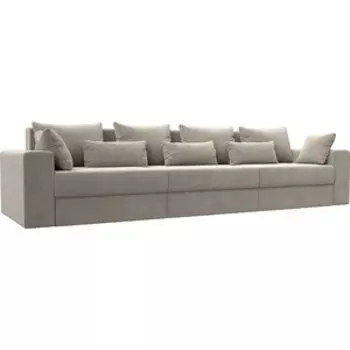 Диван-еврокнижка АртМебель Майами Long микровельвет бежевый