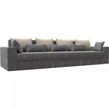 Диван-еврокнижка АртМебель Майами Long рогожка серый бежевый/серый