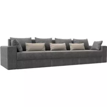 Диван-еврокнижка АртМебель Майами Long рогожка серый серый/бежевый