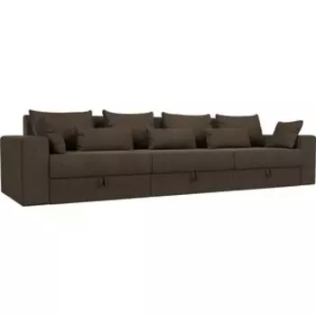 Диван-еврокнижка Мебелико Майами Long рогожка коричневый