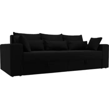 Диван-еврокнижка Мебелико Медисон микровельвет черный