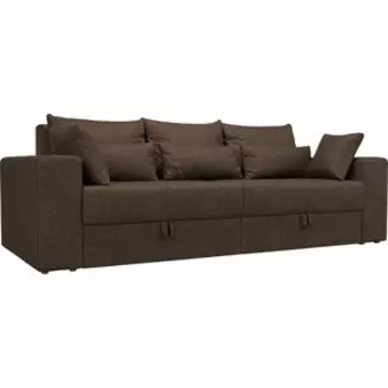 Диван-еврокнижка Мебелико Медисон рогожка коричневый