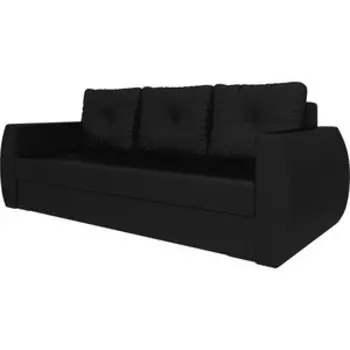 Диван-еврокнижка Мебелико Сатурн эко-кожа черный