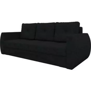 Диван-еврокнижка Мебелико Сатурн микровельвет черный