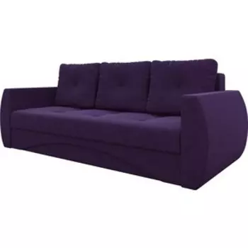 Диван-еврокнижка Мебелико Сатурн микровельвет фиолетовый
