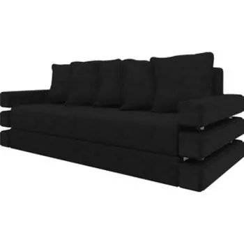 Диван-еврокнижка Мебелико Венеция микровельвет черный
