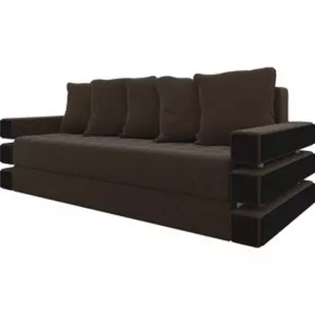 Диван-еврокнижка Мебелико Венеция микровельвет Коричневый