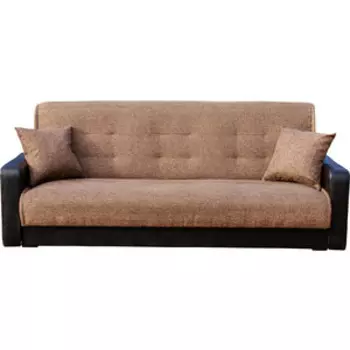 Диван Интер мебель Лондон рогожка коричневая (2 подушки в комплекте)