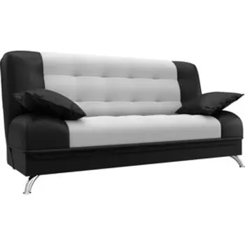 Диван-книжка АртМебель Анна эко-кожа бело-черный