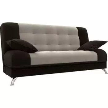 Диван-книжка АртМебель Анна микровельвет бежево-коричневый