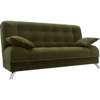 Диван-книжка АртМебель Анна микровельвет зеленый