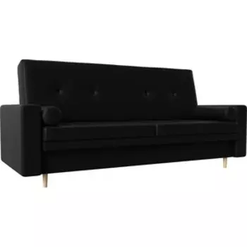 Диван-книжка АртМебель Белфаст экокожа черный прямой