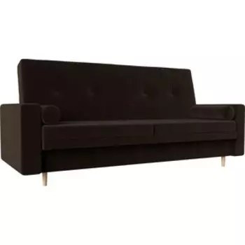 Диван-книжка АртМебель Белфаст микровельвет коричневый прямой