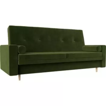 Диван-книжка АртМебель Белфаст микровельвет зеленый прямой