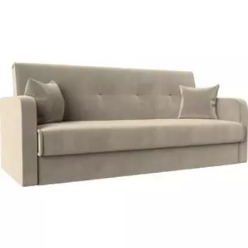 Диван-книжка АртМебель Надежда микровельвет бежевый