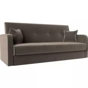 Диван-книжка АртМебель Надежда велюр коричневый