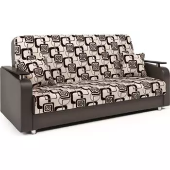 Диван книжка Шарм-Дизайн Мелодия ДП №1 120 шенилл ромб и экокожа шоколад