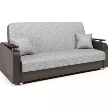 Диван книжка Шарм-Дизайн Мелодия ДП №1 120 шенилл серый и экокожа шоколад