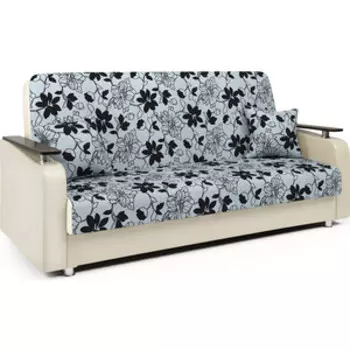 Диван книжка Шарм-Дизайн Мелодия ДП №1 120 шенилл цветы и экокожа беж