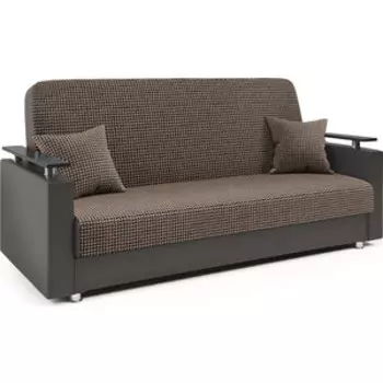 Диван книжка Шарм-Дизайн Мелодия ДП №2 120 Корфу коричневый и экокожа шоколад