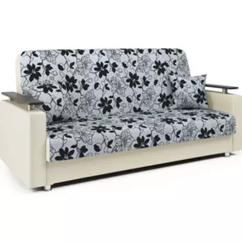 Диван книжка Шарм-Дизайн Мелодия ДП №2 120 шенилл цветы и экокожа беж