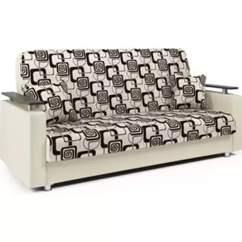 Диван книжка Шарм-Дизайн Мелодия ДП №2 140 шенилл ромб и экокожа беж