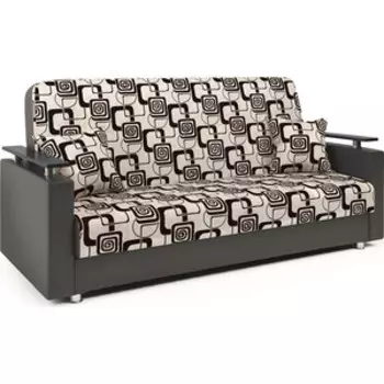 Диван книжка Шарм-Дизайн Мелодия ДП №2 140 шенилл ромб и экокожа шоколад