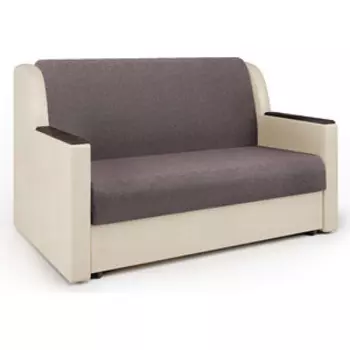 Диван-кровать Шарм-Дизайн Аккорд Д 140 рогожка латте и экокожа беж