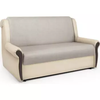 Диван-кровать Шарм-Дизайн Аккорд М 140 экокожа беж и шенилл беж