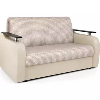 Диван-кровать Шарм-Дизайн Гранд Д 160 Корфу беж и экокожа беж