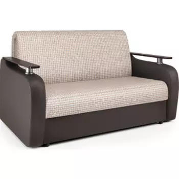 Диван-кровать Шарм-Дизайн Гранд Д 160 Корфу беж и экокожа шоколад