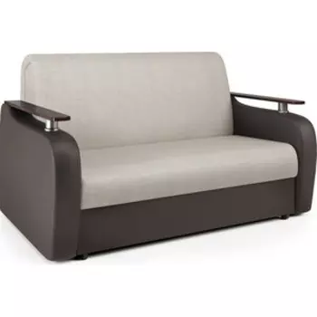 Диван-кровать Шарм-Дизайн Гранд Д 160 экокожа шоколад и шенилл беж