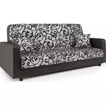 Диван-кровать Шарм-Дизайн Мелодия 140 Мальта узор и экокожа шоколад