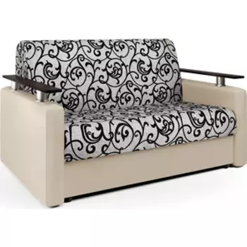 Диван-кровать Шарм-Дизайн Шарм 140 экокожа беж и узоры