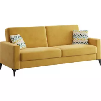 Диван-кровать Сильва Алекс 3т модель 047 геометрия 69/ультра мустард (SLV101892)