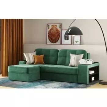 Диван-кровать угловой Сильва ''Дубай'' 2т-1пф(1пф-2т) СК Ультра форест