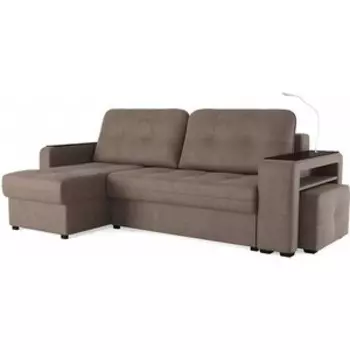 Диван-кровать угловой Сильва Smart 4 Б3-2т-1пф-Б4 Kongo brown (SLV101863)