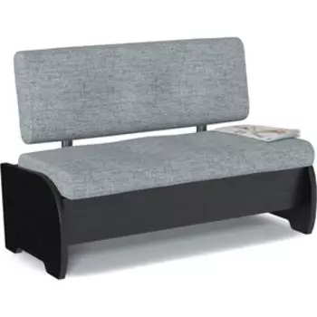 Диван кухонный Смарт Дельта (Форвард) с ящиком для хранения серая рогожка/черный (А0011285618)