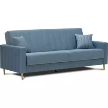 Диван Ладья ЭММА велюр, голубой Evita 13