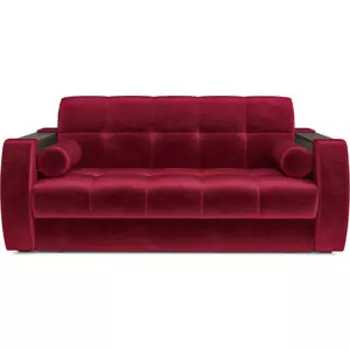 Диван Mebel Ars Аккордеон Барон №3 (бархат красный star velvet 3 dark red)