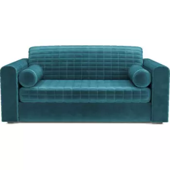 Диван Mebel Ars Аккордеон Барон №5 (бархат сине-зеленый star velvet 43 black green)