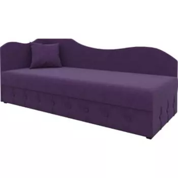 Диван Мебелико Тахта микровельвет фиолетовый левый