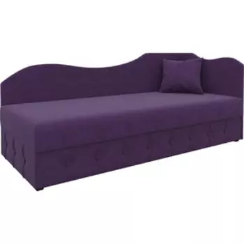 Диван Мебелико Тахта микровельвет фиолетовый правый