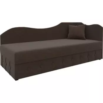 Диван Мебелико Тахта микровельвет коричневый правый