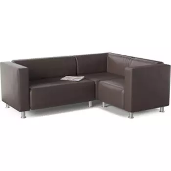 Диван офисный угловой Смарт Klepan brown