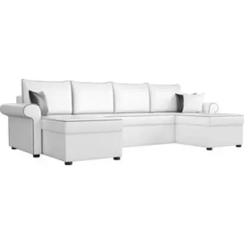 Диван П-образный АртМебель Милфорд экокожа белый